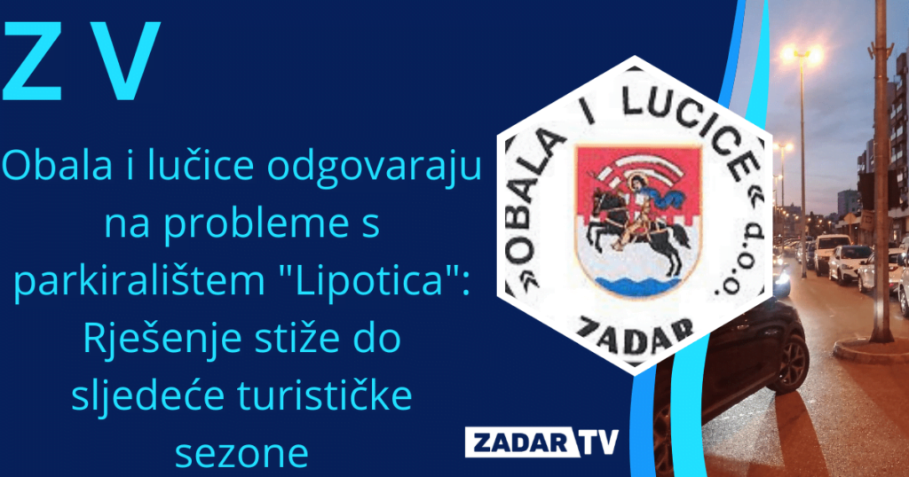 Parkiralište ispred Lipotice tijekom vršnog opterećenja.