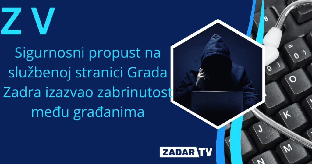 Upozorenje o sigurnosnom certifikatu na web stranici Grada Zadra