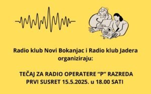 📻 Prijavi se na tečaj za radio operatere “P” razreda! Početak 15.5. u Zadru. Licenca + znanje u jedinstvenom iskustvu! 🔊 #UpisiUTijeku