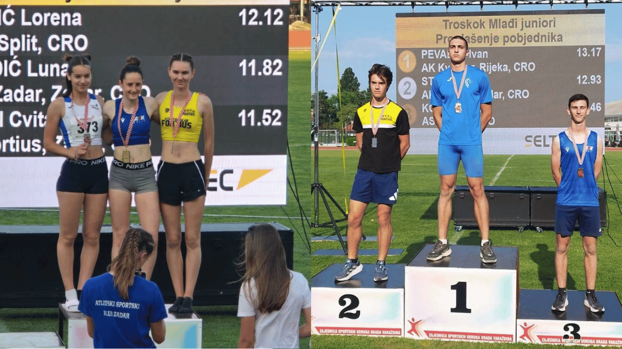 Članovi Atletskog kluba Fortius na Prvenstvu Hrvatske za mlađe juniorke i juniore