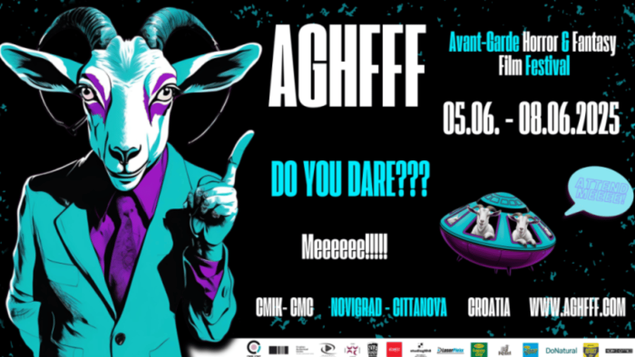 Prikaz plakata Avant Garde Horror & Fantasy Film Festivala s datumima i lokacijom održavanja.
