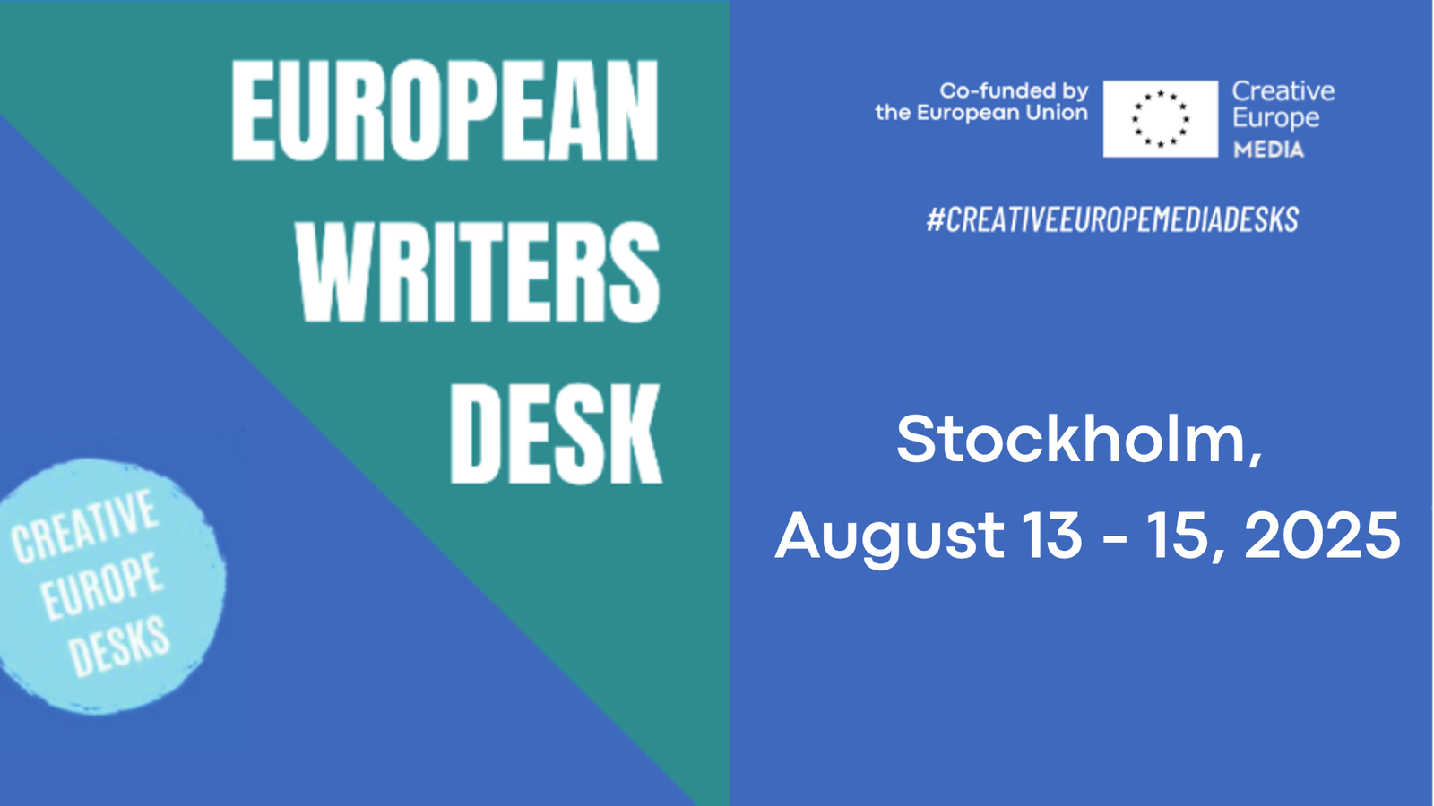 European Writers Desk 2025 u Stockholmu okuplja pisce iz cijele Europe.