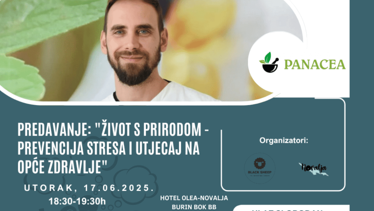 Predavanje u Novalji – prevencija stresa i utjecaj na zdravlje.