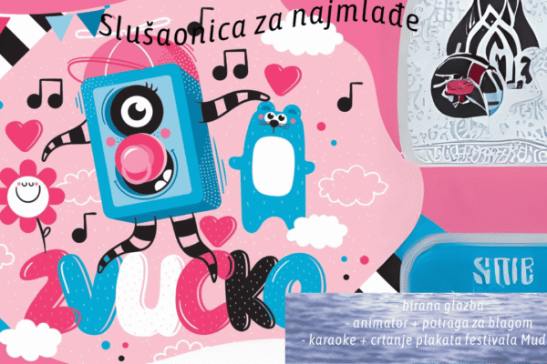 Djeca plešu i crtaju na dječjem glazbenom tulumu Zvučko u Jelsi