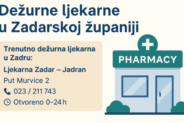 ljekarna jadran zadar radno vrijeme