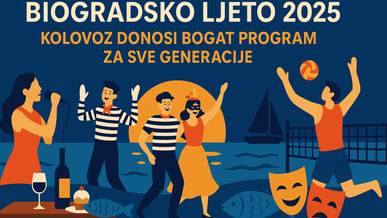 Posjetitelji uživaju u koncertu na rivi tijekom Biogradskog ljeta 2025