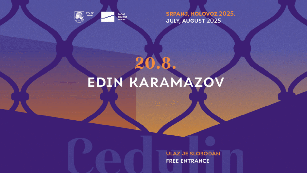 Edin Karamazov nastupa u atriju palače Cedulin u Zadru