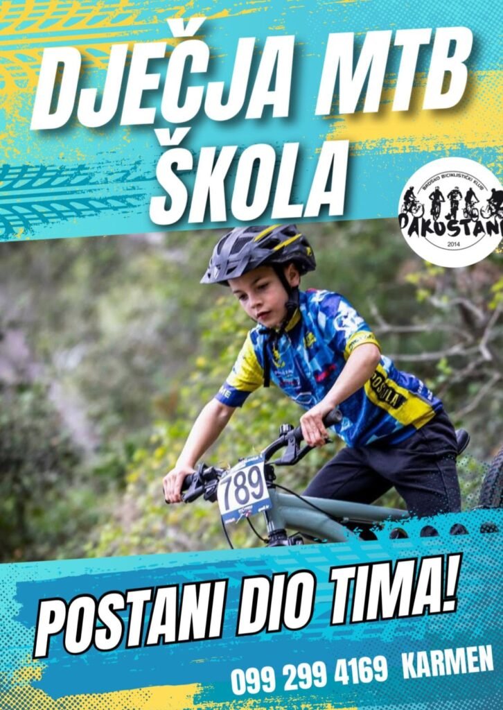Djeca na treningu MTB škole biciklizma BBK Pakoštane