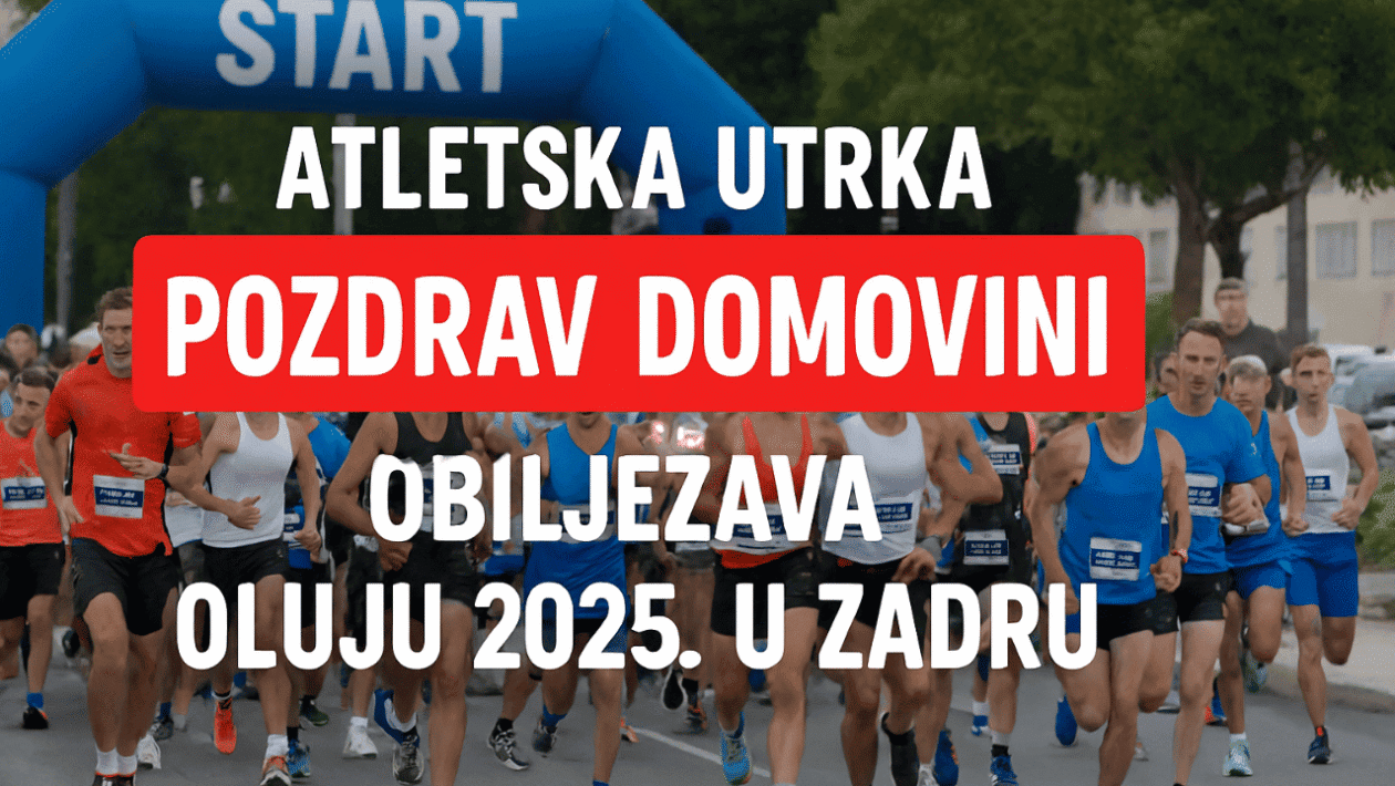 Start utrke Pozdrav Domovini kod dvorane Krešimir Ćosić u Zadru