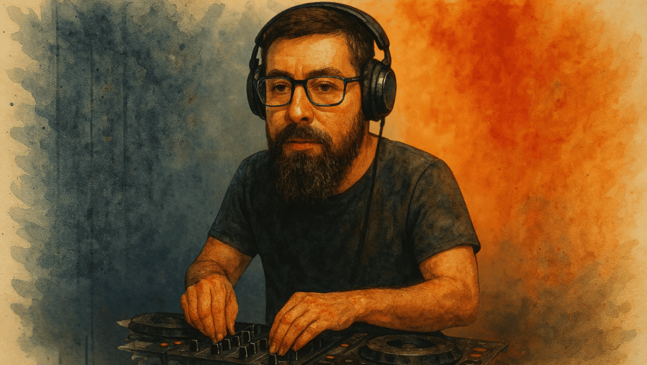 Visuel promotionnel de l’album HOUSE OPERA avec des éléments électroniques et théâtraux