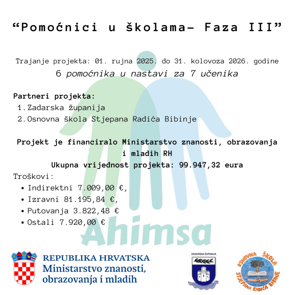 Pomoćnici u nastavi u Zadru pružaju podršku djeci s teškoćama u razvoju