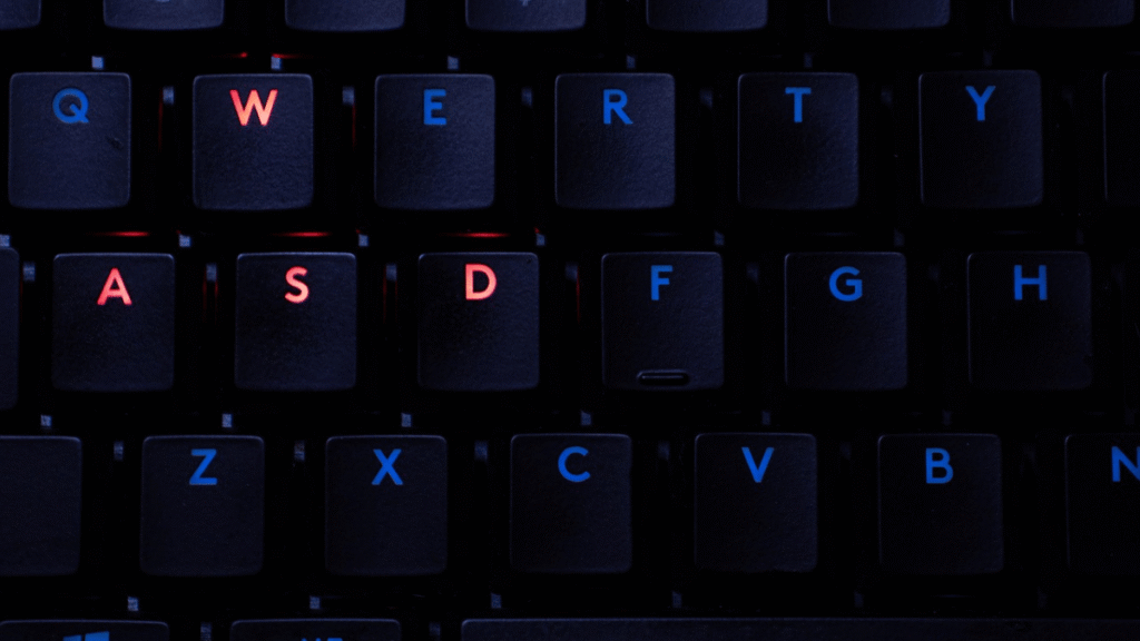 gamerska tipkovnica, svijetle wasd