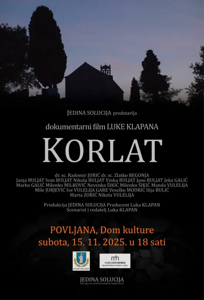 Prikazivanje dokumentarnog filma „Korlat“ u Domu kulture u Povljani