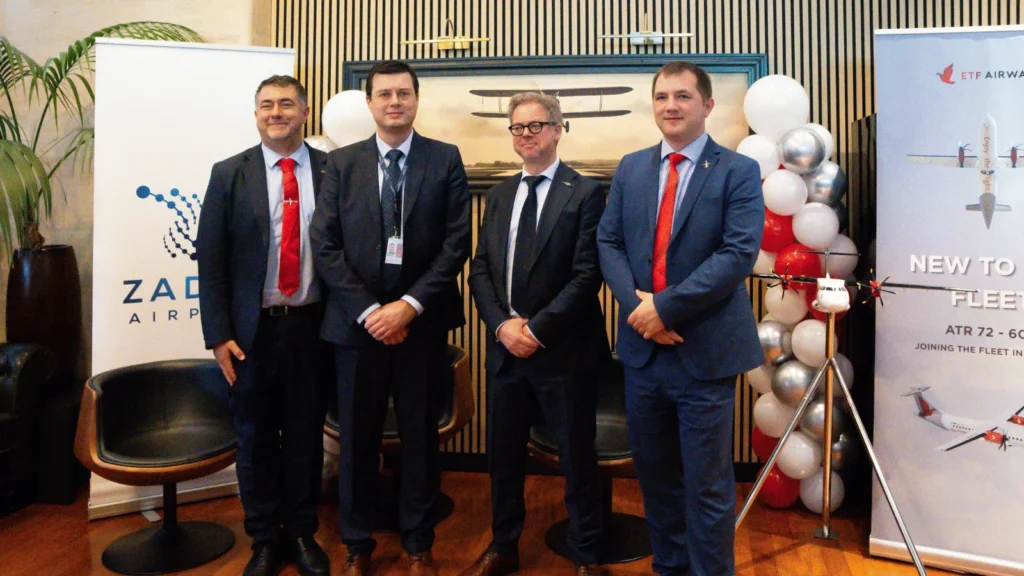 Novi zrakoplov ATR 72-600 ETF Airwaysa predstavljen u Zadru