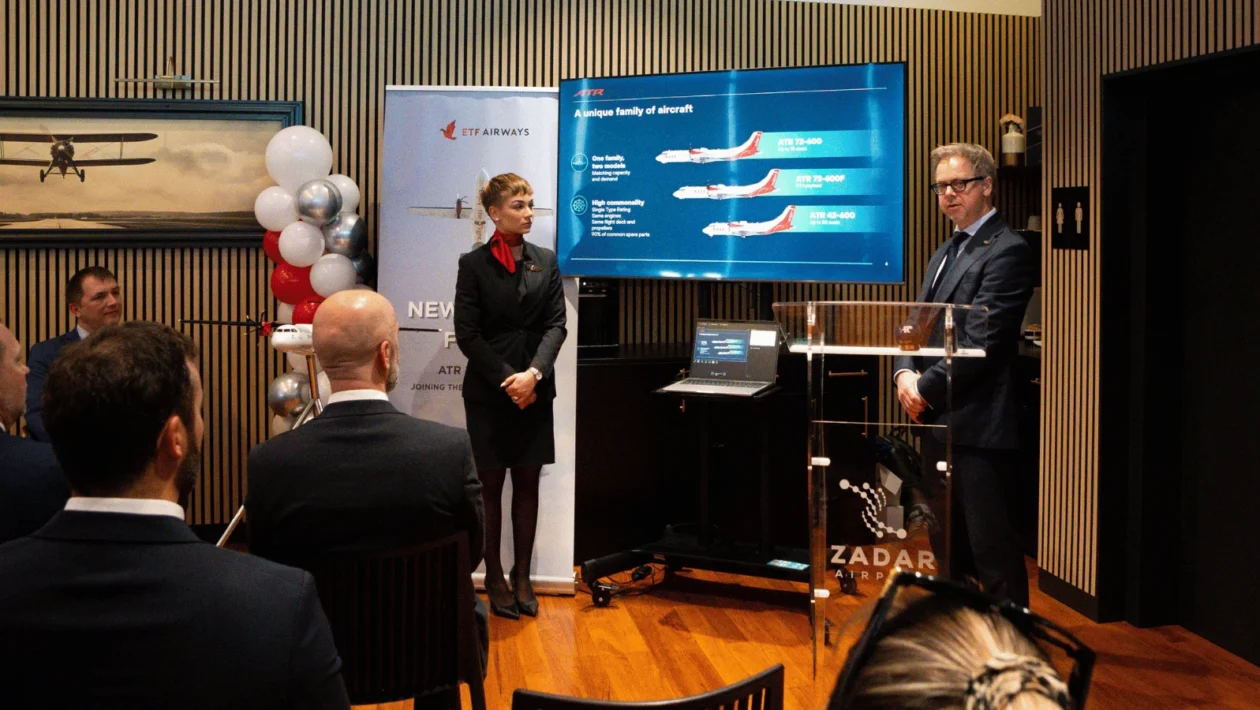 Novi zrakoplov ATR 72-600 ETF Airwaysa predstavljen u Zadru