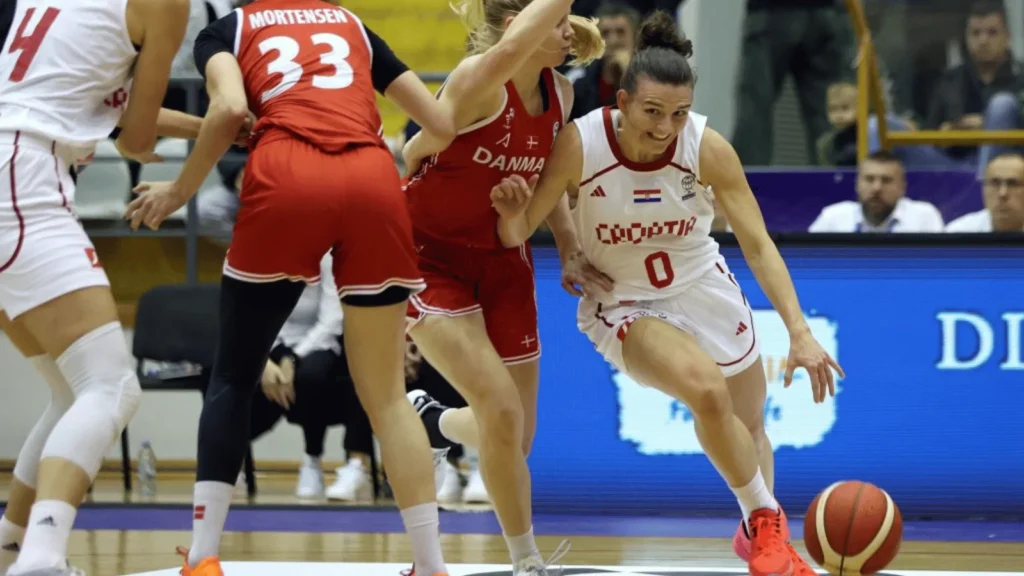 Hrvatska ženska košarkaška reprezentacija u utakmici protiv Danske u kvalifikacijama za Eurobasket 2027