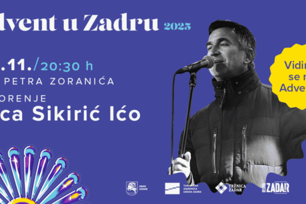 Ivica Sikirić Ićo nastupa na otvorenju zadarskog Adventa