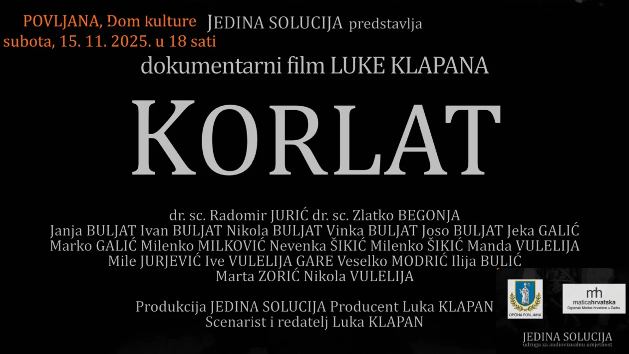 Prikazivanje dokumentarnog filma „Korlat“ u Domu kulture u Povljani