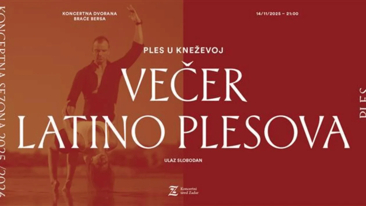 Plesna večer salse, bachate i kizombe u Koncertnoj dvorani braće Bersa u Zadru