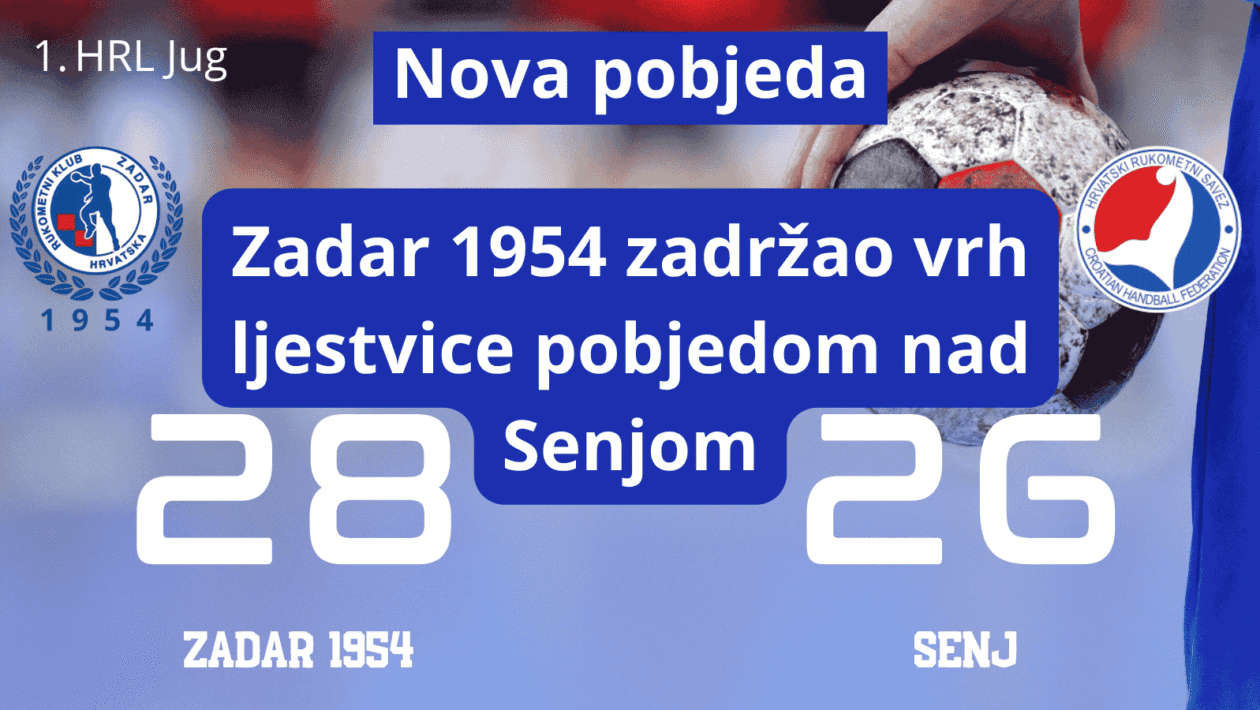 Rukometaši Zadar 1954 slave pobjedu protiv Senja u 1. HRL Jug