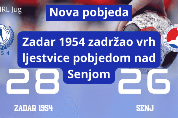 Rukometaši Zadar 1954 slave pobjedu protiv Senja u 1. HRL Jug