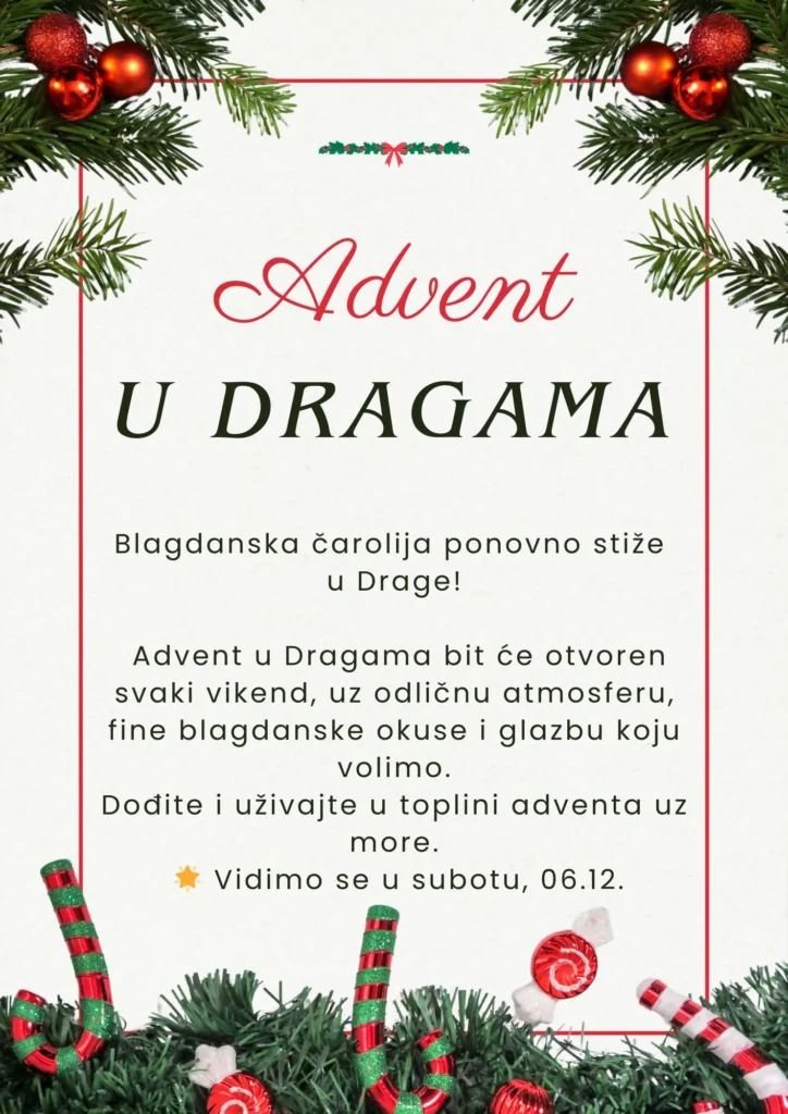 Advent u Dragama 2025 – blagdanski ugođaj i druženje uz bogat program
