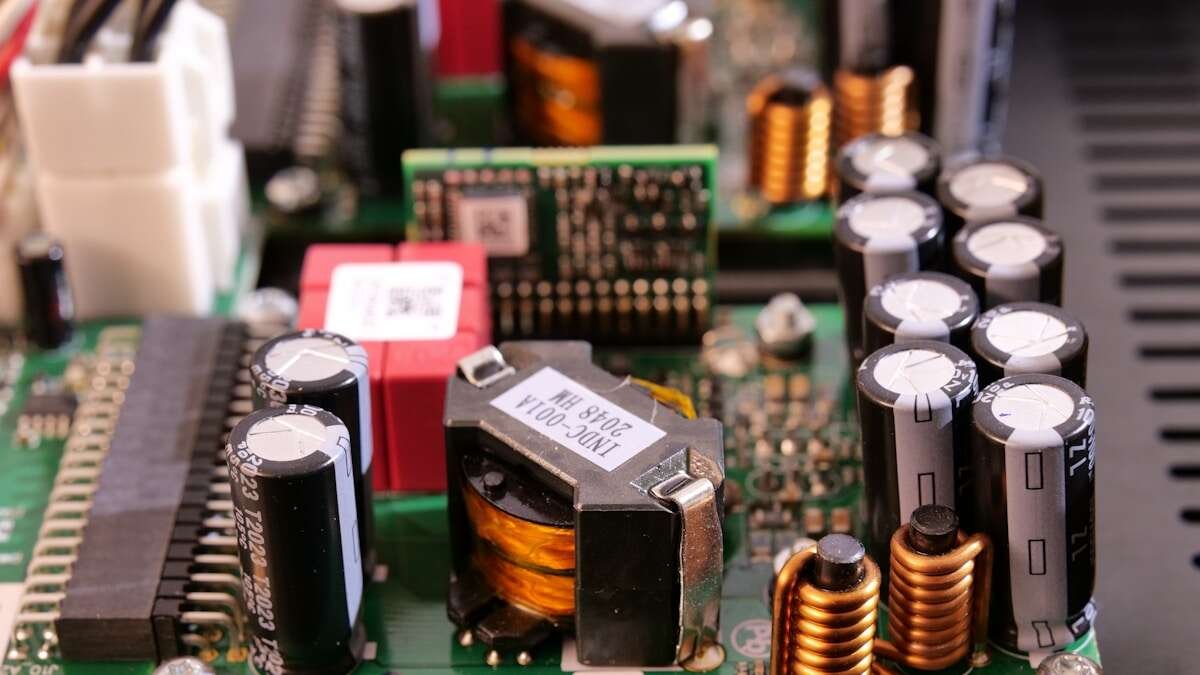 Prikaz elektroničkih ploča s opasnim komponentama poput olova i žive, ističe ekološki utjecaj e-otpada.