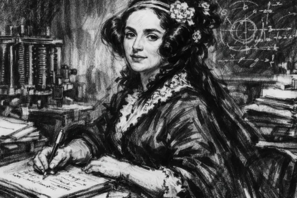 Portret u ugljen stilu - Ada Lovelace (ugalj stil)