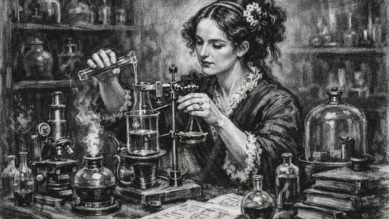 Profesionalna scena u ugljen stilu - Ada Lovelace (ugalj stil)