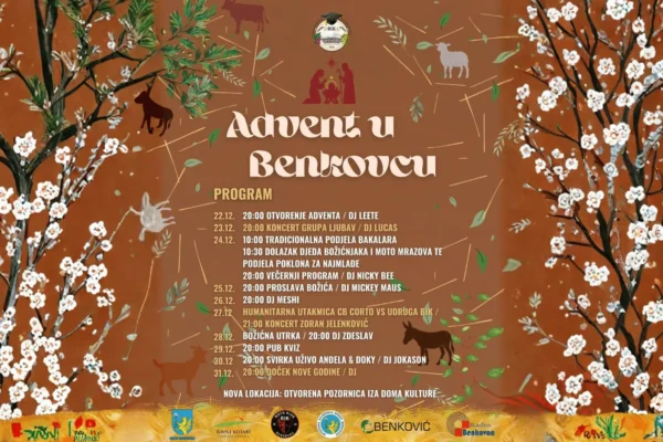 Advent u Benkovcu s klizalištem i bogatim blagdanskim programom na novoj lokaciji iza Doma kulture