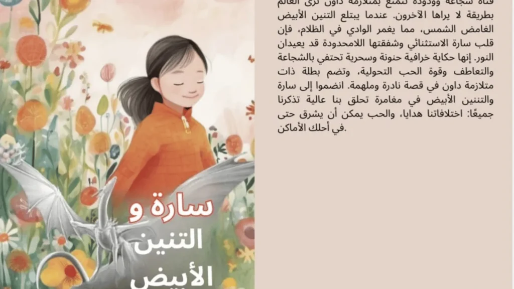 Ana Stjelja i naslovnica knjige „Sara i beli zmaj” – inkluzivna bajka o djevojčici sa Downovim sindromom