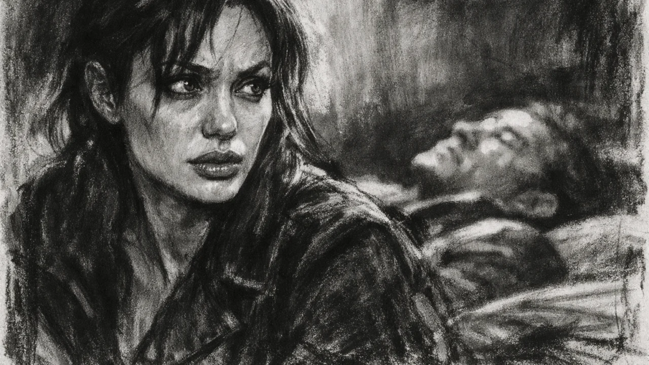 Značajni trenutak u ugljen stilu - Angelina Jolie (ugalj stil)