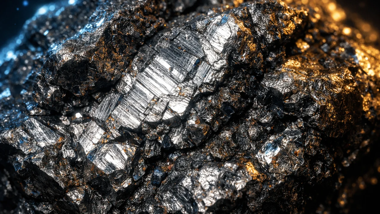 Detaljna struktura metalnog asteroida s vidljivim nikal-željezo sastavom