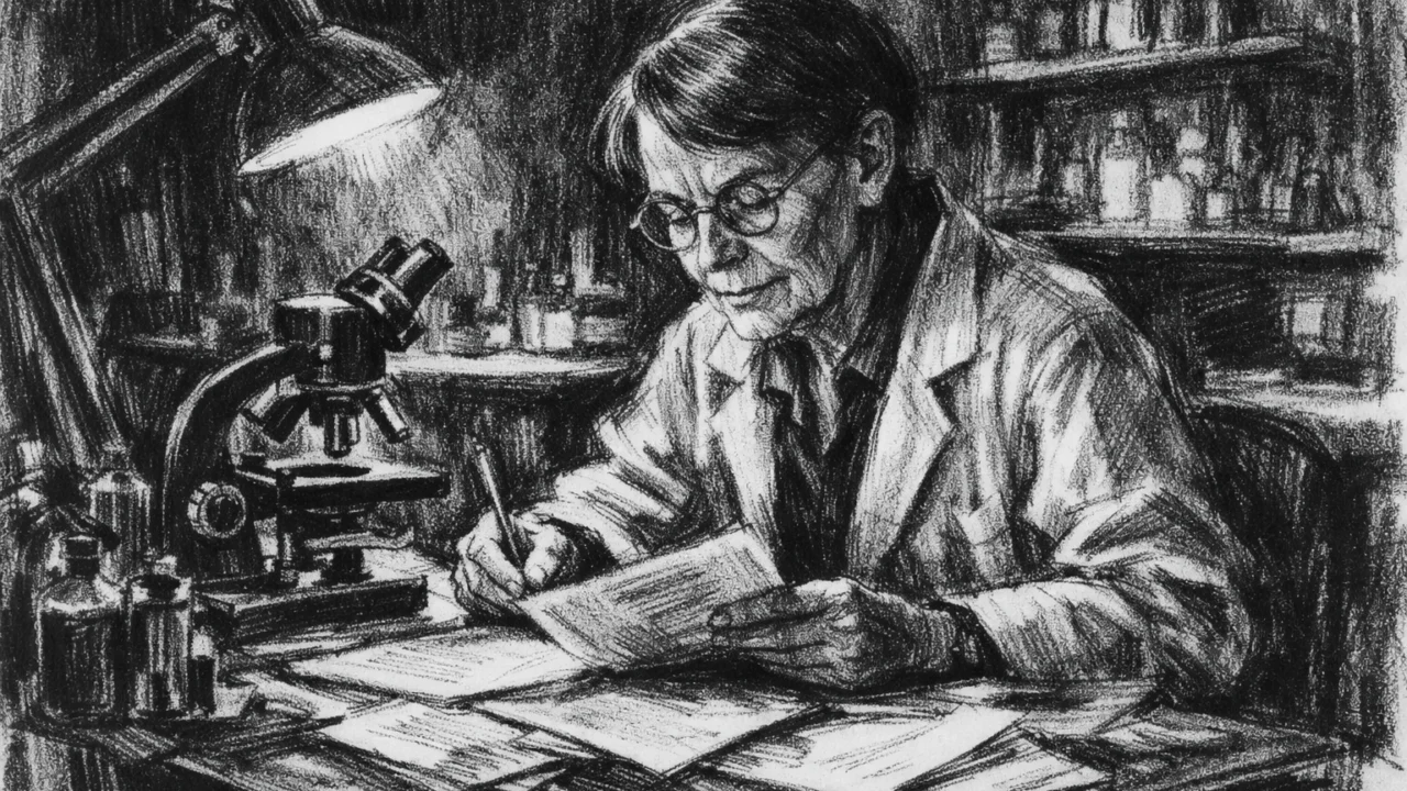 Barbara McClintock u Cold Spring Harbor Laboratoryju, noćni znanstveni rad u ugalj stilu