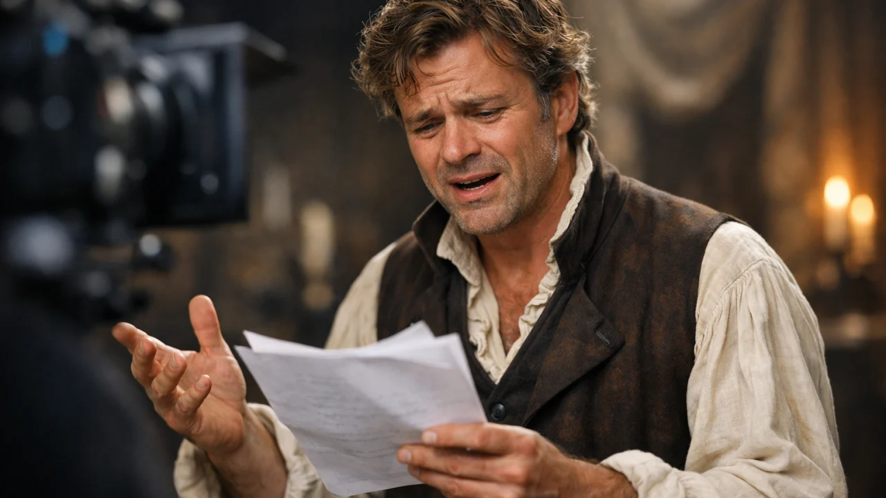 Glumac u biografskom filmu izvodi izmišljeni dijalog koji naglašava emocionalni doživljaj umjesto potpune povijesne točnosti