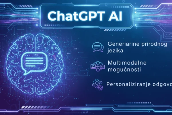 Infografika s ključnim značajkama ChatGPT AI alata