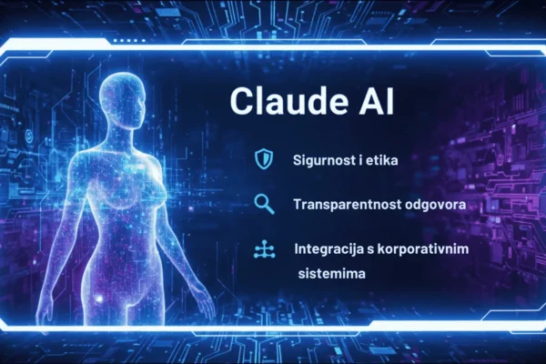 Infografika s ključnim značajkama Claude AI alata