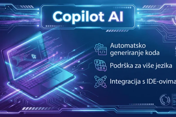 Infografika s ključnim značajkama Copilot AI alata