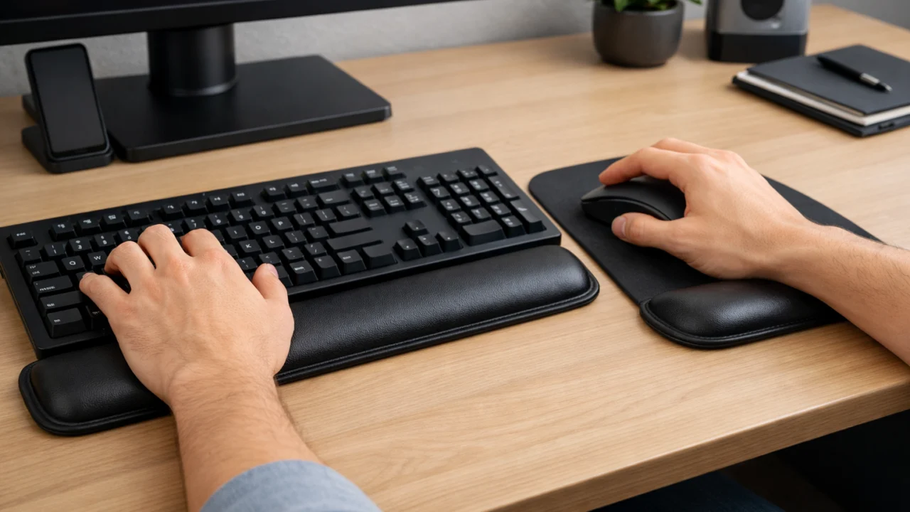 Pravilan položaj ruku na tipkovnici i mišu za smanjenje opterećenja zapešća