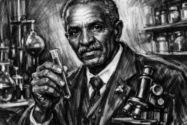 Portret u ugljen stilu - George Washington Carver (ugalj stil)