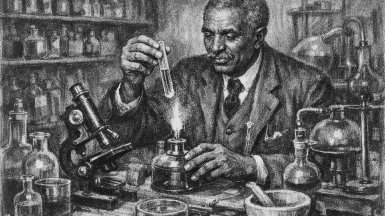 Profesionalna scena u ugljen stilu - George Washington Carver (ugalj stil)