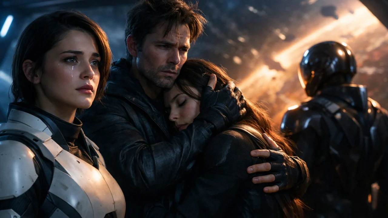 Soft sci-fi scena s fokusom na likove, emocije i društvene teme, gdje tehnologija služi kao pozadina priče