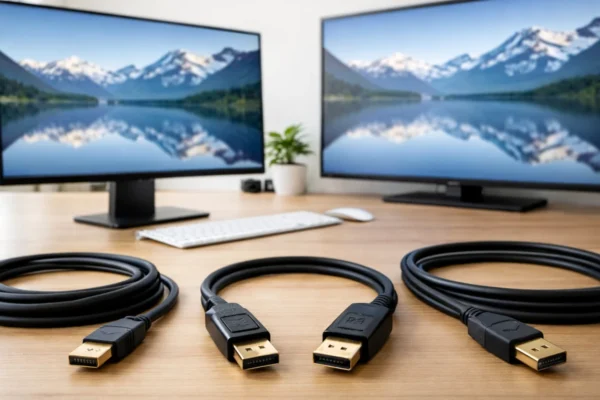 Usporedba HDMI i DisplayPort priključaka u modernom radnom prostoru s računalom i televizorom