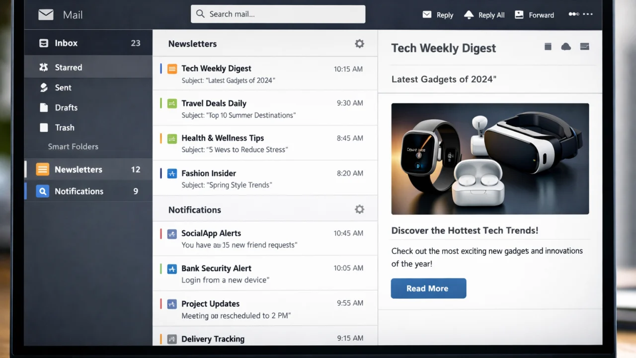 Automatsko filtriranje emailova koje smanjuje inbox i poboljšava preglednost poruka