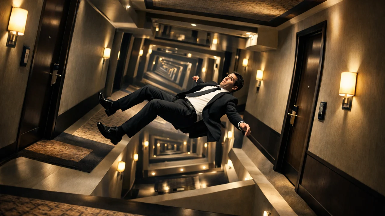 Rotirajući hodnik iz filma Inception koji prikazuje borbu s gravitacijom unutar razine sna