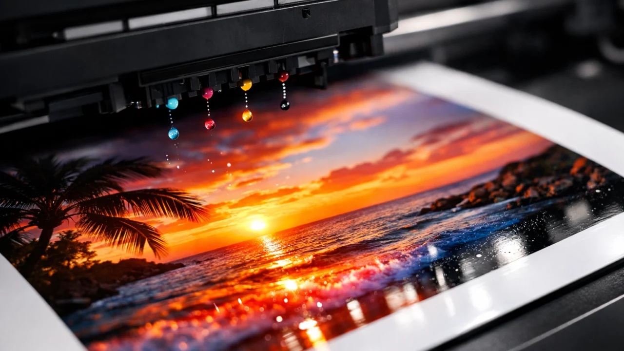 Inkjet printer ispisuje fotografiju u boji s visokim detaljima, idealan za kućne korisnike
