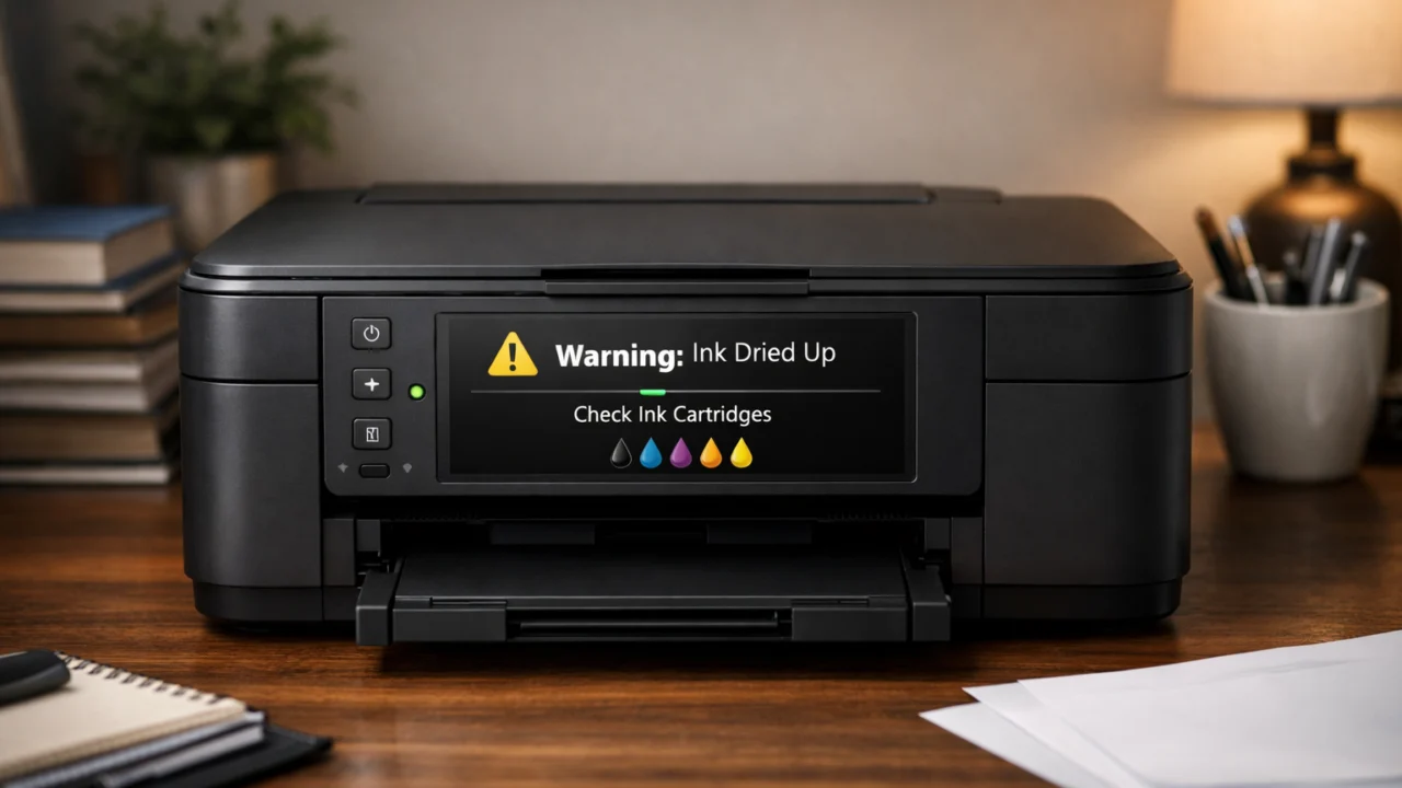 Inkjet printer koji se rijetko koristi, problem sušenja tinte i začepljenih mlaznica