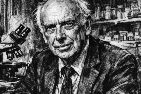 Portret u ugljen stilu - James Watson (ugalj stil)