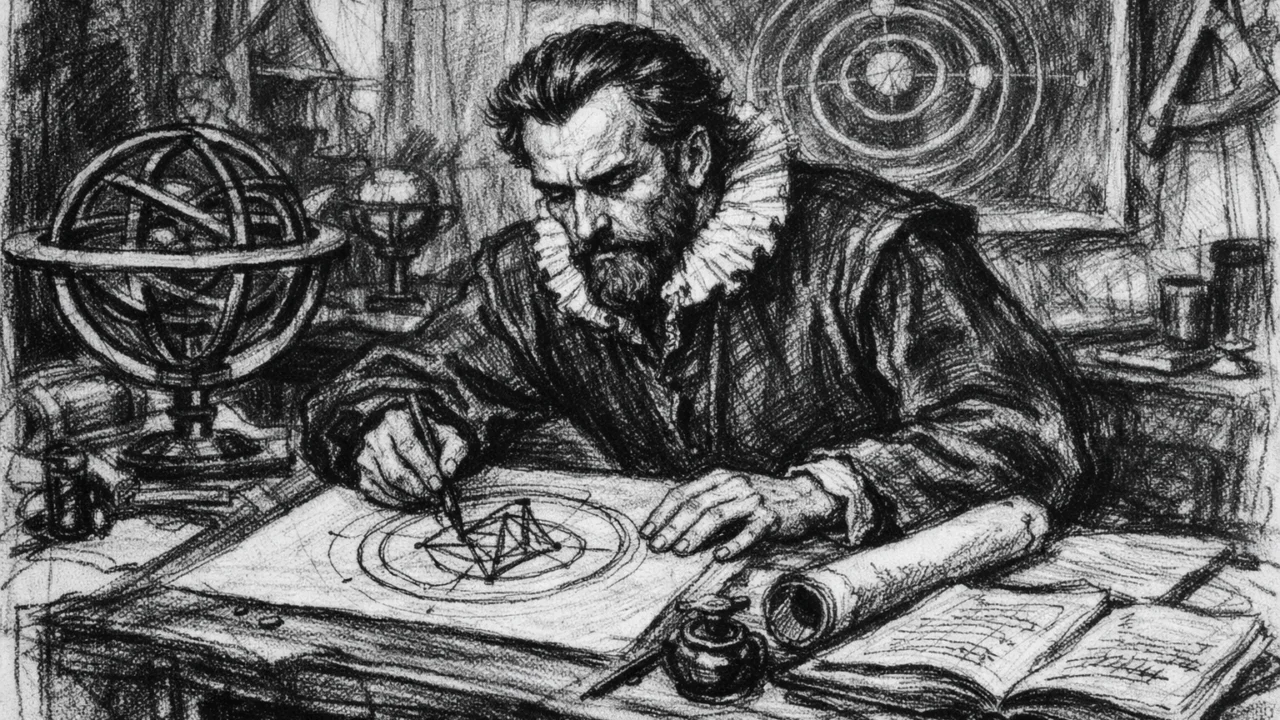 Kepler kao profesor matematike u Grazu u ugalj stilu, znanstveni rad i geometrija svemira.