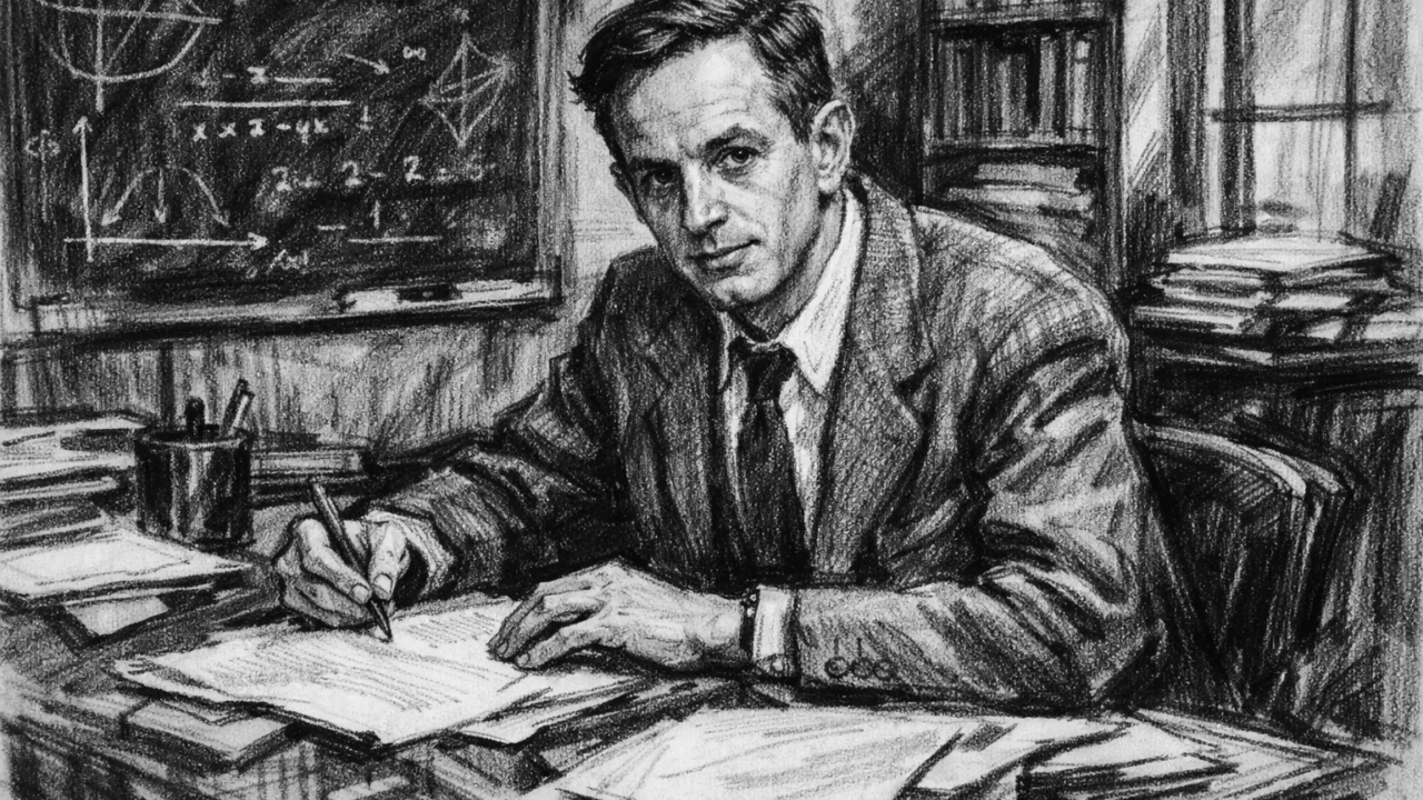 John Nash kao profesor na MIT-u u uglj stil, prikaz znanstvenog rada i predavanja